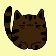 an illustration of my black and white evil cat Missy