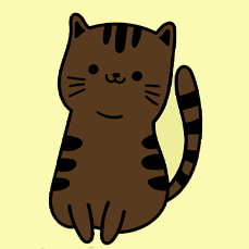 an illustration of my black and white evil cat Missy